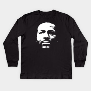 Marvin Gaye - Face Kids Long Sleeve T-Shirt